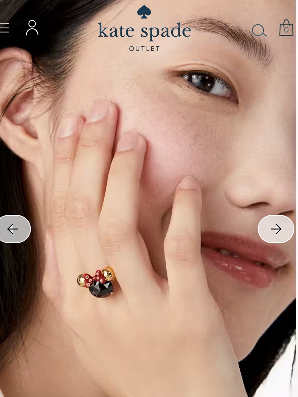Kate Spade Minnie Mouse ring